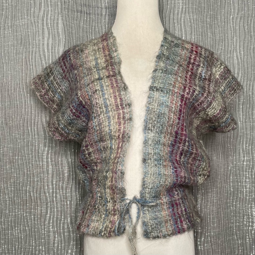 Handmade angora/cashmere knit vest/top